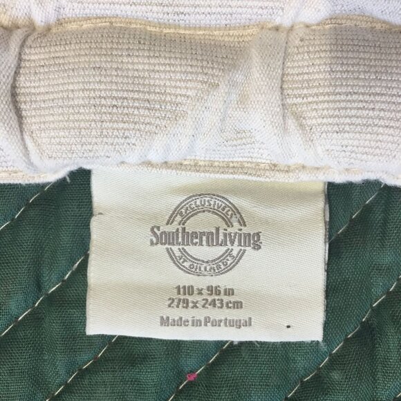 Luxury Queen Quilt Cotton & Linen Taupe & Cream 102" X 91" Portugal - Picture 2 of 7